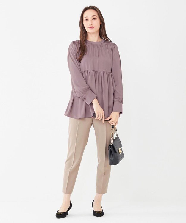 ANY SIS 【2SET】ニットベスト×チュニック ブラウス モーブ系