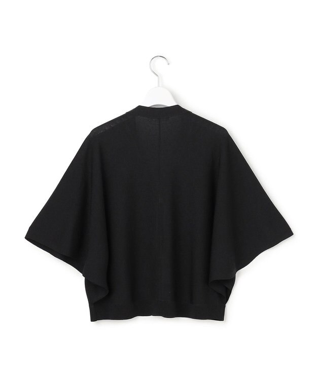 ICB L フライスリーブ Vネックカーディガン ブラック