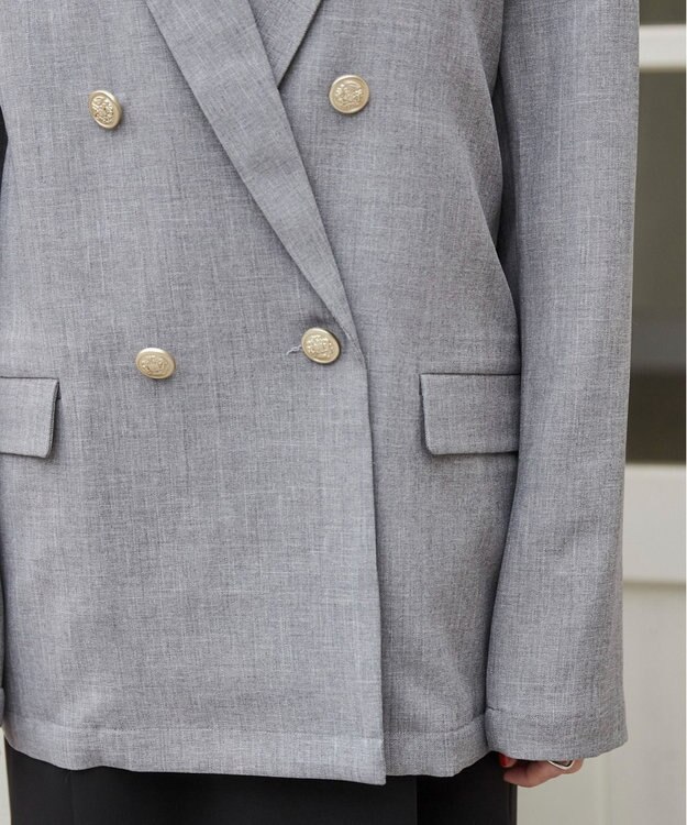 WEGO 【ANGIE VINTAGE】リネンライクジャケット グレー