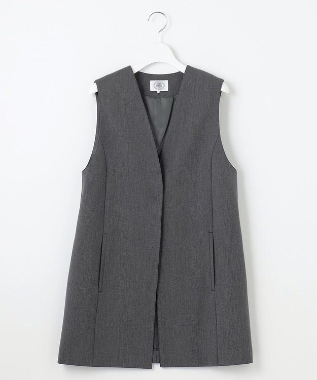 J.PRESS LADIES T/Rアルガンシルク ジレ ライトグレー系