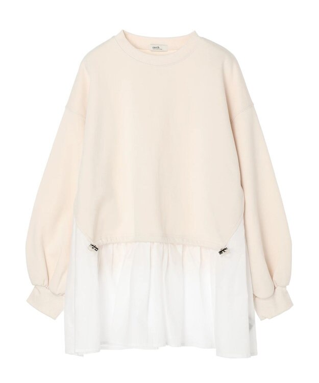 earth music&ecology ダンボールレイヤードチュニック Ivory