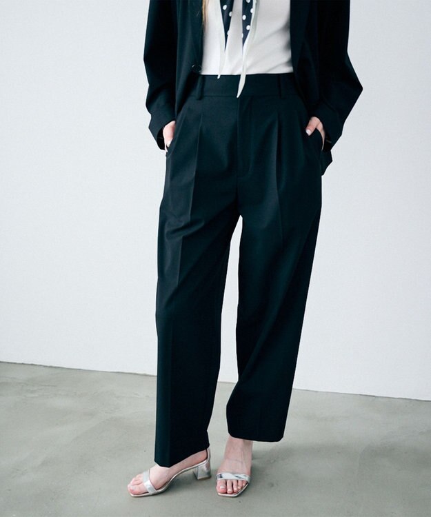 uncrave TRツイル ベーシックトラウザー ブラック