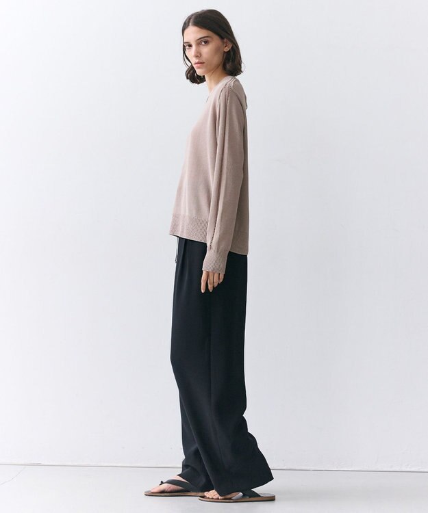 BEIGE， RUE / ドライタッチイージーセミワイドパンツ Black