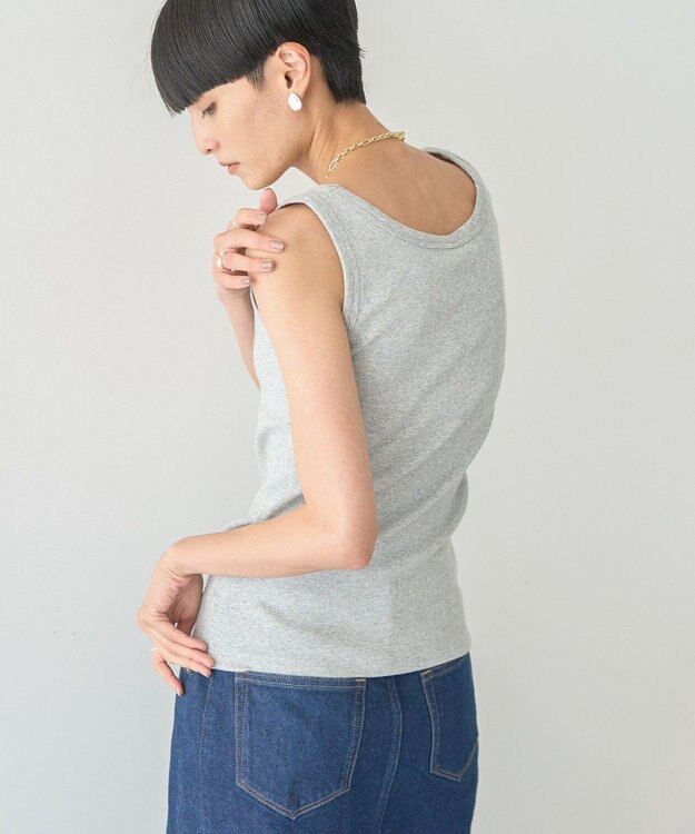 AMERICAN HOLIC ラメテレコタンクトップ Light Gray Mixture