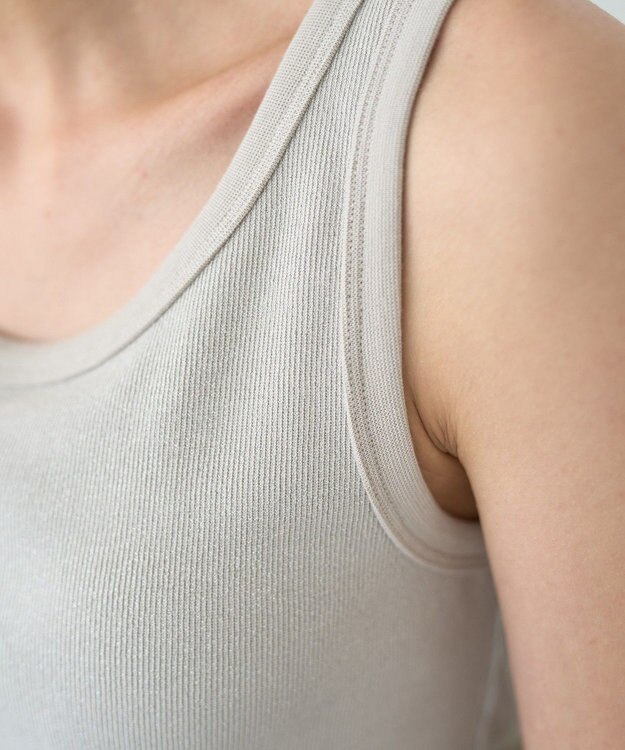 AMERICAN HOLIC ラメテレコタンクトップ Light Gray Mixture