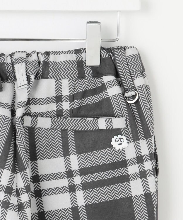 PW CIRCULUS 【MEN】チェック柄 スエードライクテーパードパンツ グレー系5