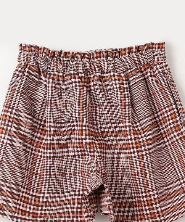 組曲 KIDS 【110-140㎝】Chocolat de check キュロット ワイン×オレンジ系4