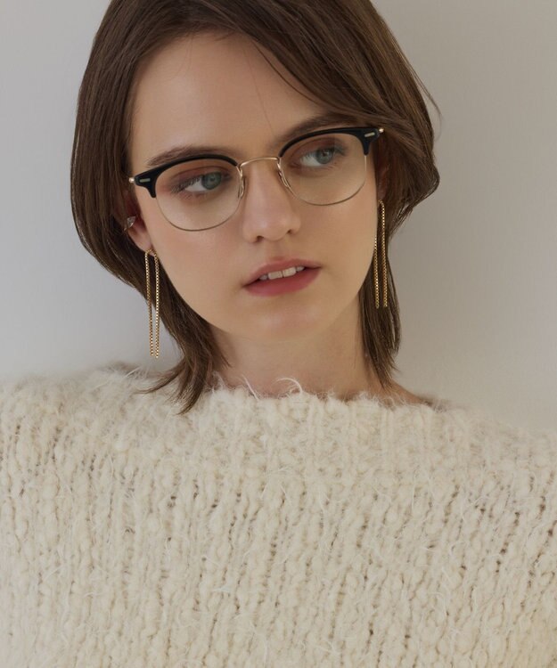 GRACE CONTINENTAL バルキーフェザーニットトップ ホワイト