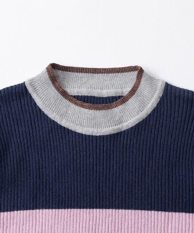TRICOTE ボーダーリブセーター 39NAVY