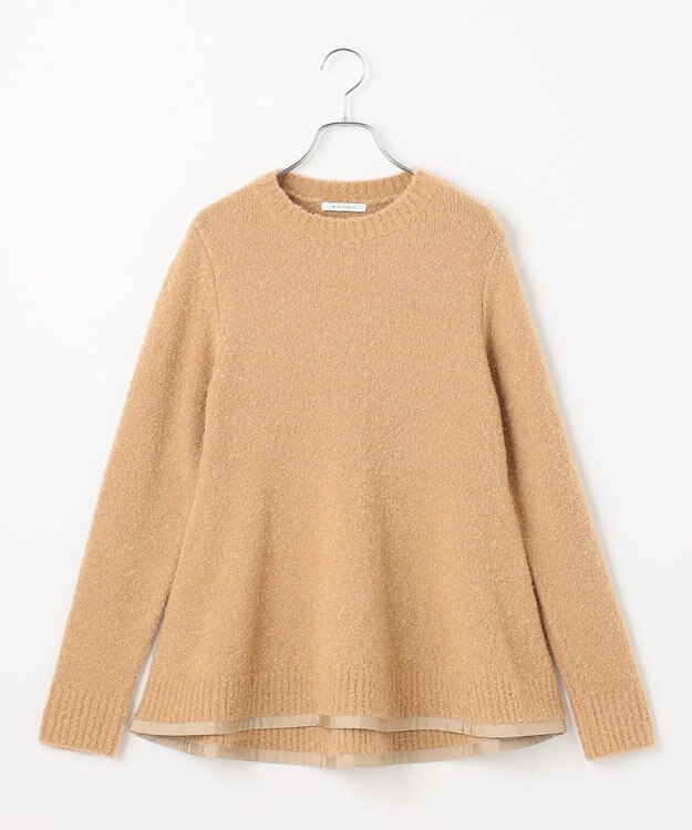 #Newans 【洗える】フレアシルエットチュニックニット ベージュ系