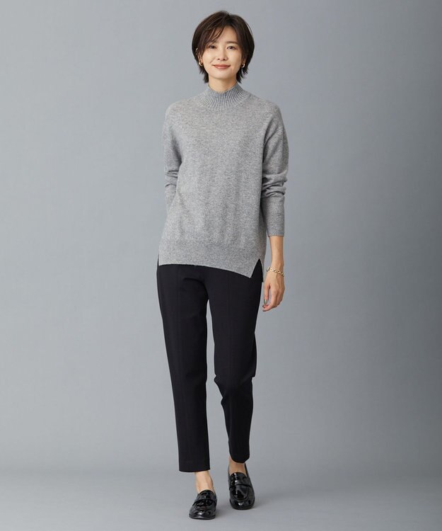 J.PRESS LADIES 【洗える・WEB限定カラーあり】CASHMERE BLEND ハイネック ニット ライトグレー系