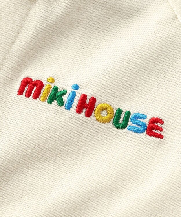 MIKI HOUSE HOT BISCUITS 【ミキハウス】 【70-90cm】 バックロゴショートオール 白