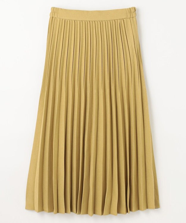 ANY L 【ウエストゴム】プリーツスカート マスタード