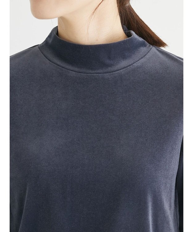 Green Parks ・ＳＵＧＡＲ　ＳＰＯＯＮ　シアーベロアハイネック Charcoal Gray