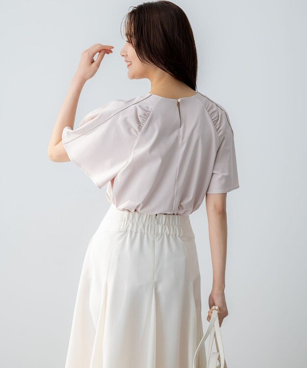 組曲 【WEB限定】スムースシルケット カットソー ピンクベージュ系