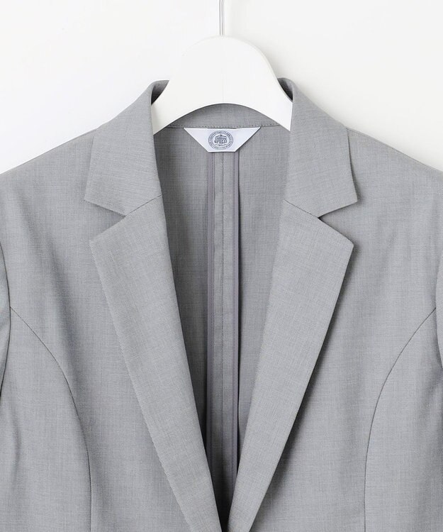 J.PRESS LADIES S 【セットアップ対応・洗える・撥水】コットンFITTY テーラード ジャケット グレー系