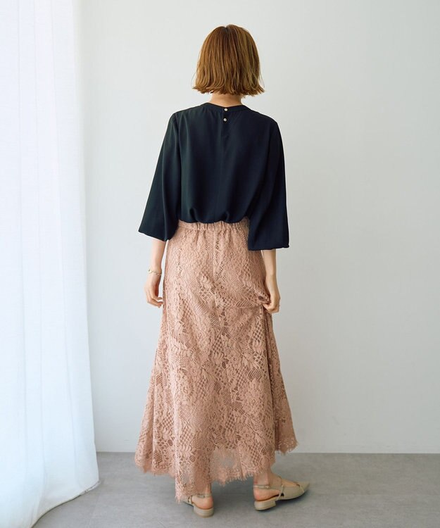 YECCA VECCA スカラップレースマーメイドスカート Black