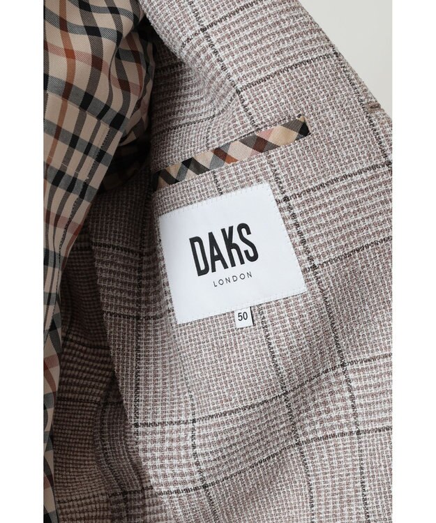 DAKS マイクロブークレーチェックジャケット ライトグレー
