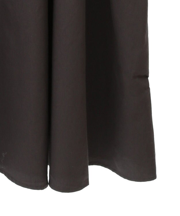 CRAFT STANDARD BOUTIQUE 刺繍入りツイルＶネックワンピース Charcoal Gray