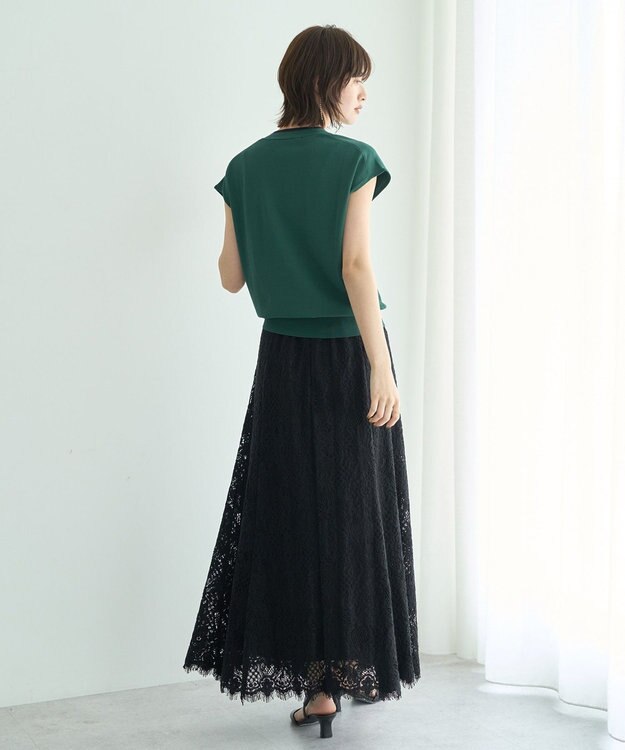 YECCA VECCA スカラップレースマーメイドスカート Black