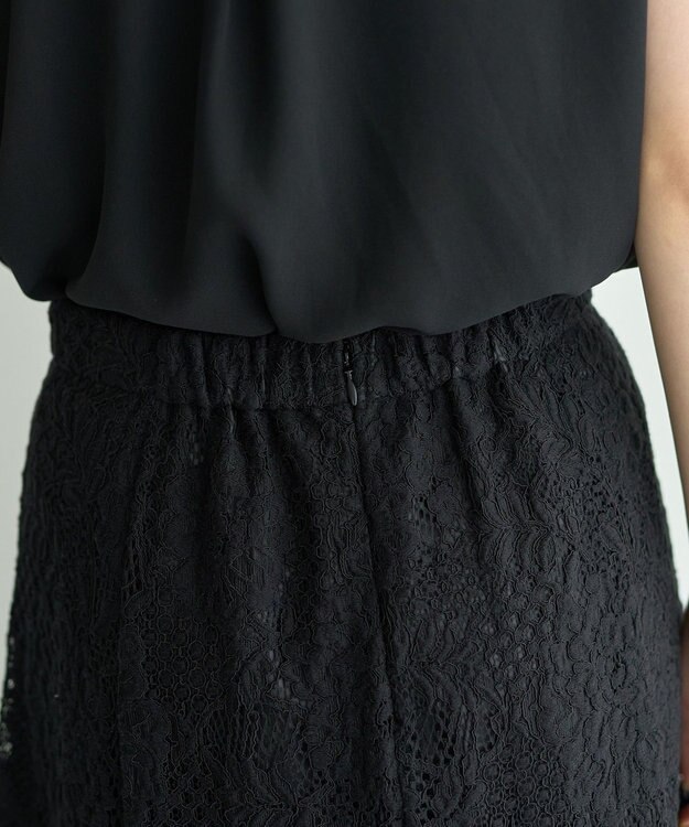 YECCA VECCA スカラップレースマーメイドスカート Black