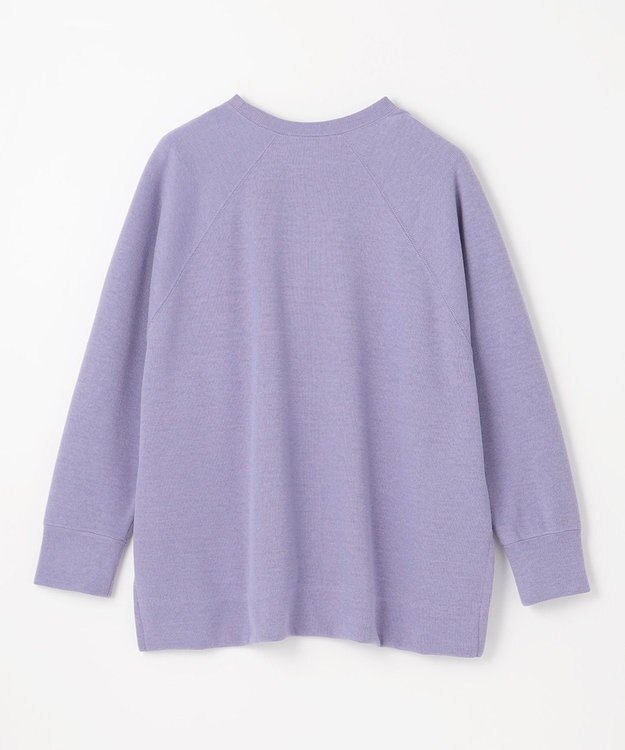 ANY 【洗濯機可】クルーネックポンチョ ラベンダー