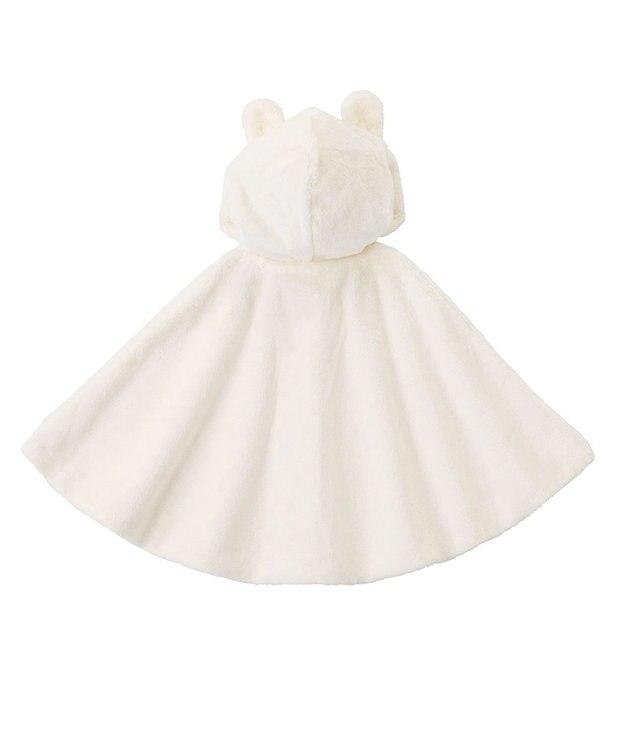 MIKI HOUSE HOT BISCUITS 【ミキハウス】【70-90cm】 マイクロファー マント 白