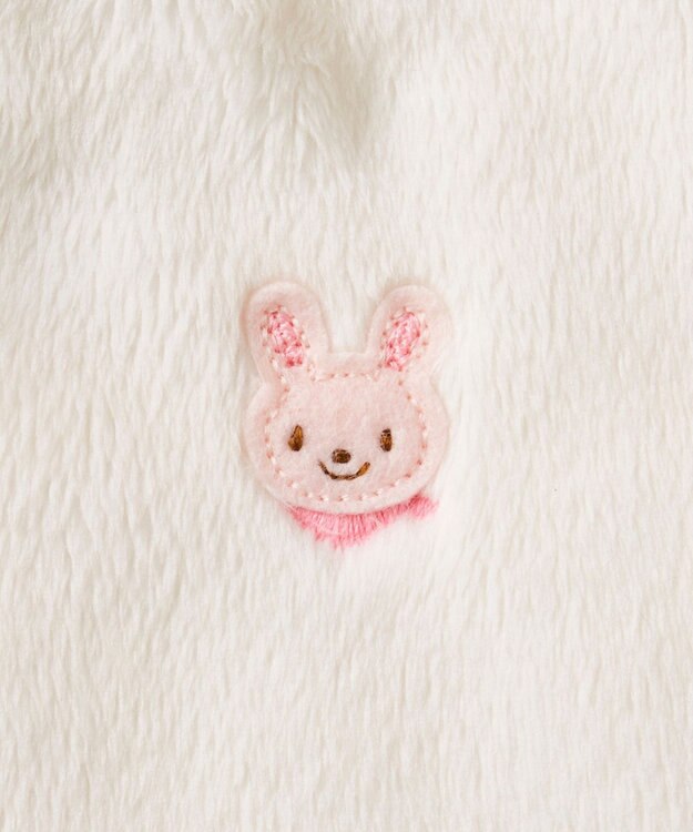 MIKI HOUSE HOT BISCUITS 【ミキハウス】【70-90cm】 マイクロファー マント 白