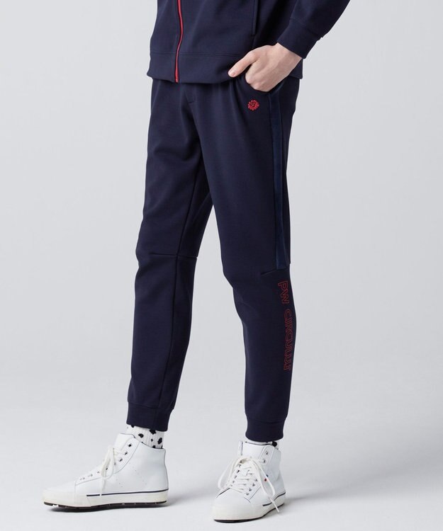 PW CIRCULUS 【MEN】サイドロゴ ジャージー ジョガーパンツ ネイビー系