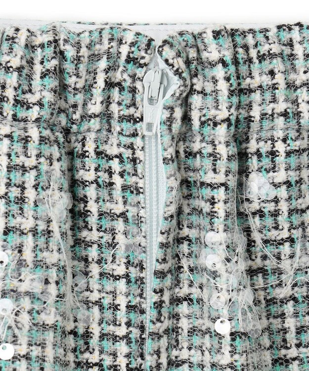 TOCCA SPANGLE OF FLOWER スカート グリーン系5