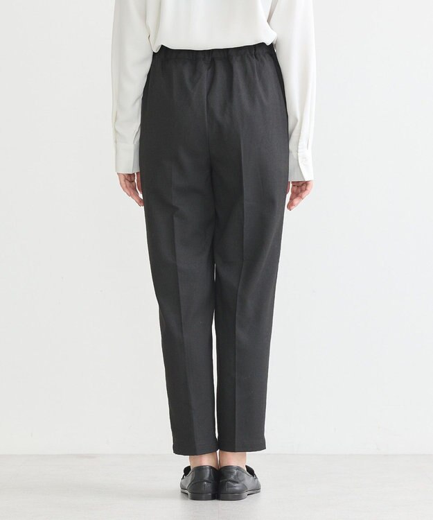 earth music&ecology 裏起毛テーパードパンツ Black