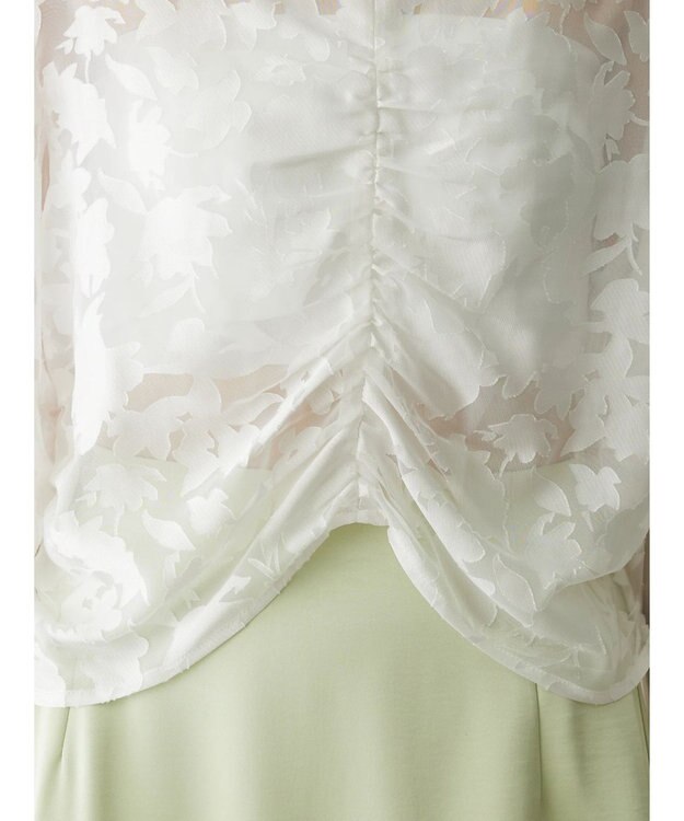 Green Parks AnriettMusee 花柄オパールシャーリングブラウス Off White