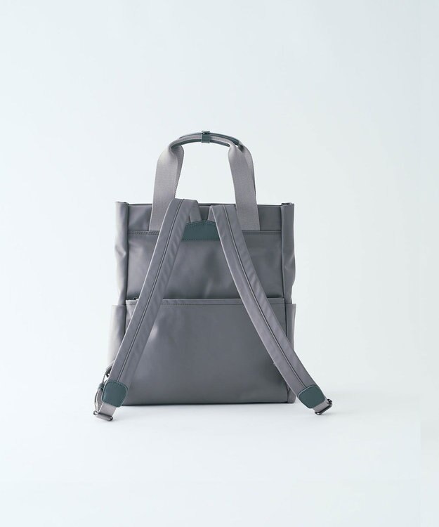 MIYABIYA LAQUOH【撥水加工】ミニマルナイロンリュックサック グレー