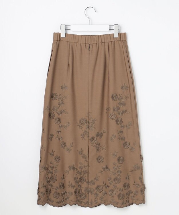 自由区 S 【SHIHOさん着用】エンブロイダリー スカート モカ