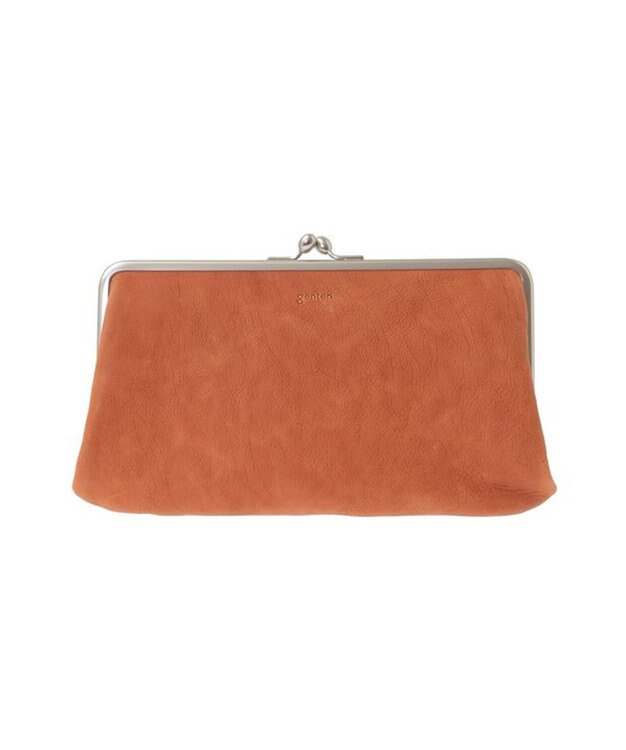 genten アンティーコ×LIBERTY 口金長財布 オレンジ