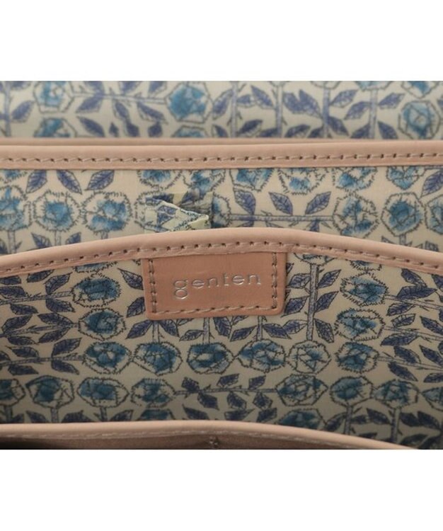 genten アンティーコ×LIBERTY 口金長財布 オレンジ