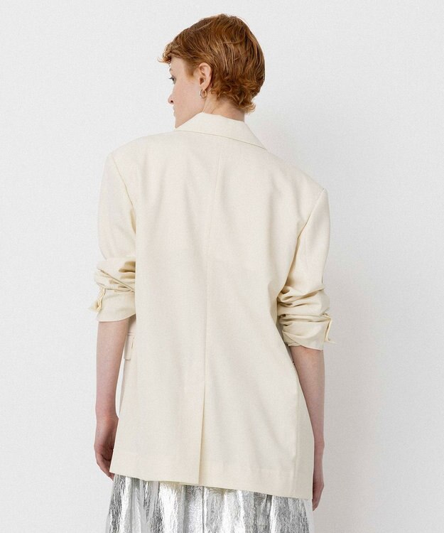 NAVE 【Nave・セットアップ可】ウールポリエステルツイルジャケット アイボリー系