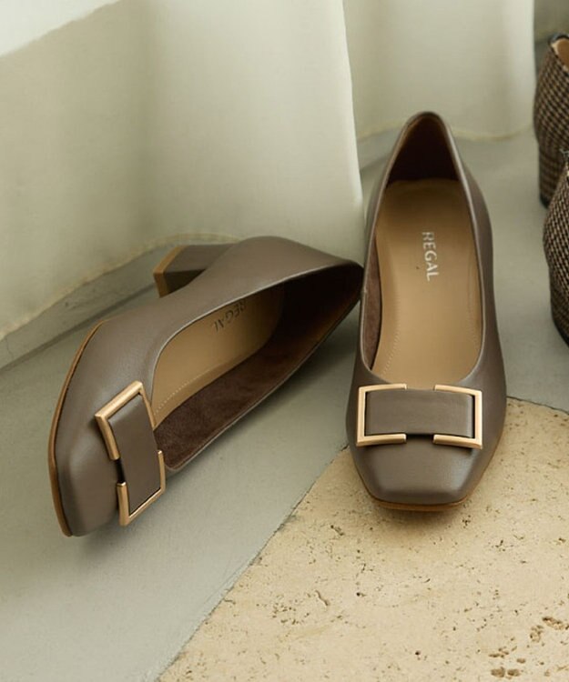 REGAL FOOT COMMUNITY 【リーガルレディース】F53R スクエアトウパンプス パンプス オーク