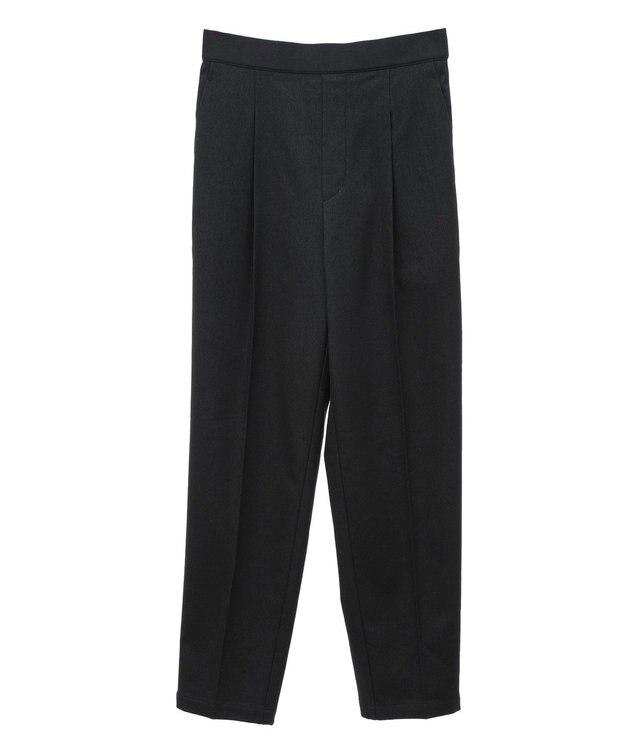 earth music&ecology 裏起毛テーパードパンツ Black