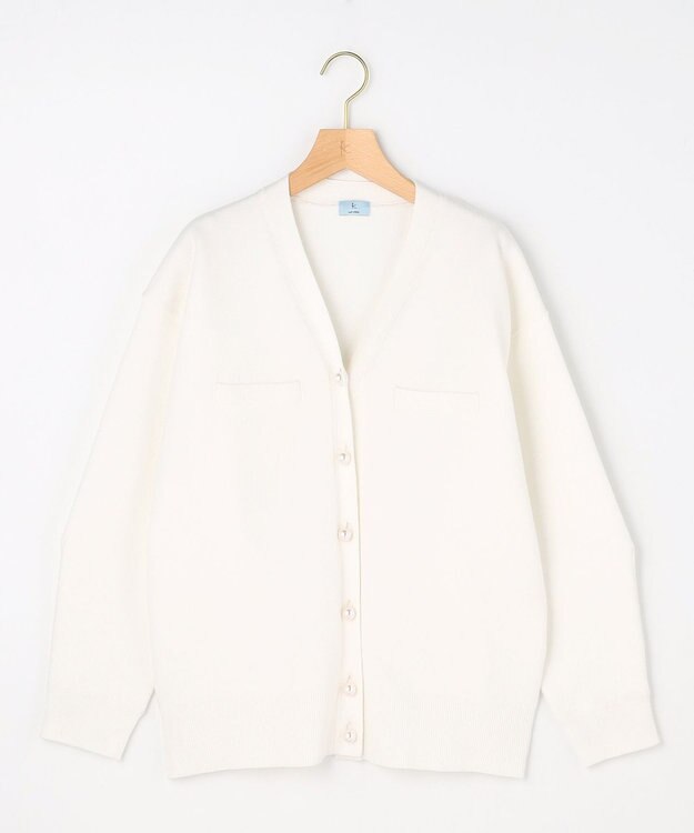 組曲 L 【先行予約】スウェットニット カーディガン ホワイト系