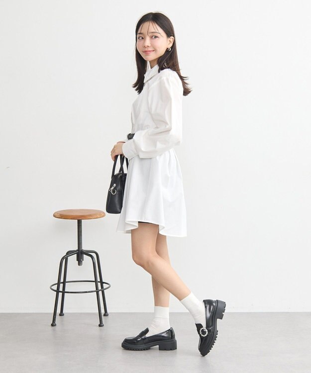 earth music&ecology ウエストタックシャツミニワンピース Off White