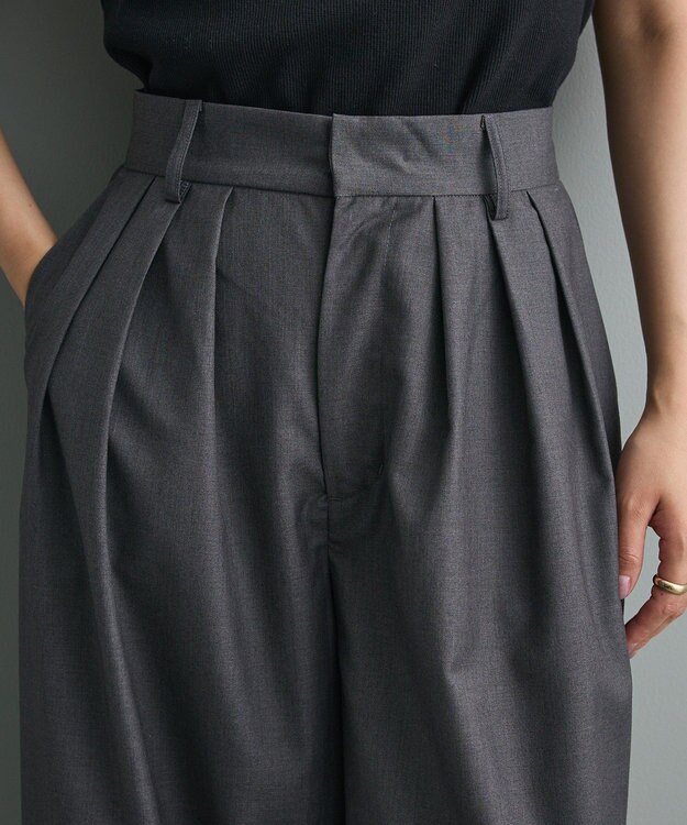 CRAFT STANDARD BOUTIQUE ３タックワイドスラックス Charcoal Gray