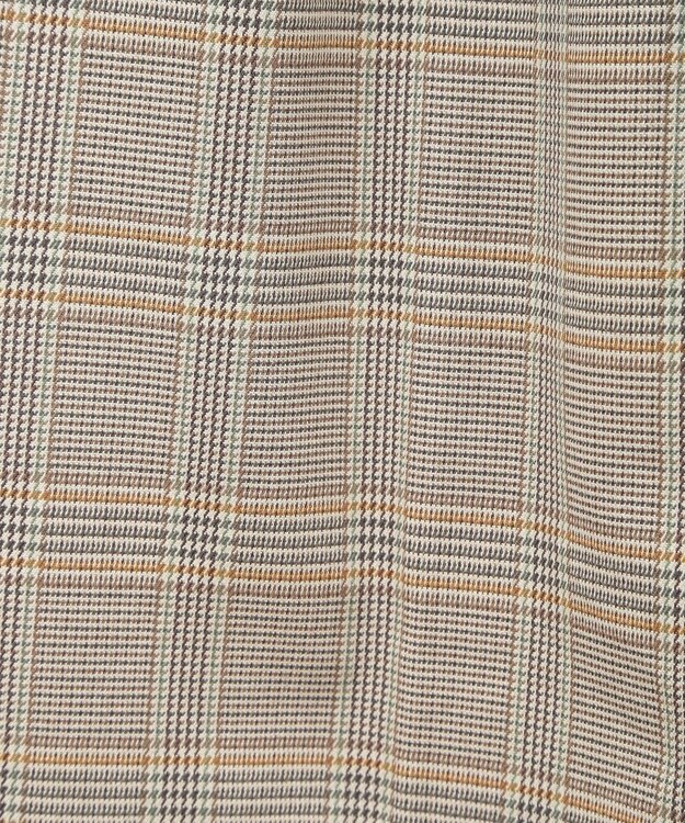 earth music&ecology 裏起毛テーパードパンツ Check Brown