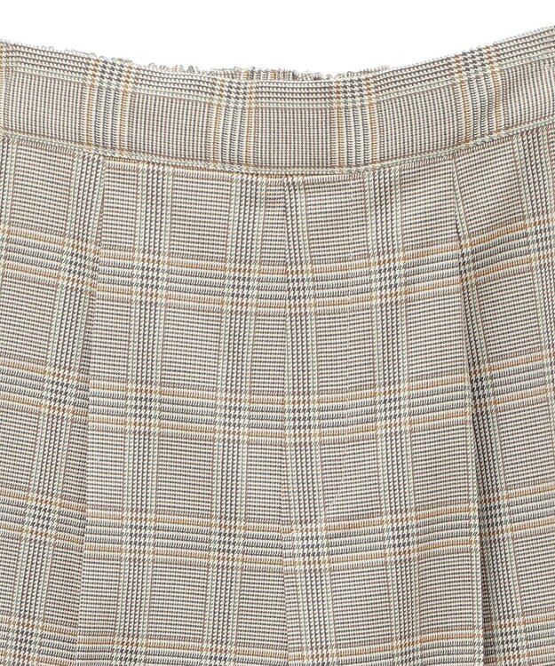 earth music&ecology 裏起毛テーパードパンツ Check Brown