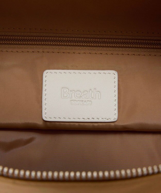 TOPKAPI 【Breath TOPKAPI】【撥水】マット ナイロン ボックス型 ショルダーバッグ ベージュ