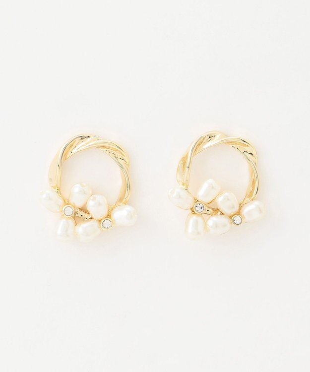 ANY 【WEB限定】ランダムパールピアス(両耳用) ライトゴールド