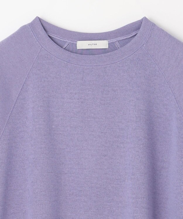 ANY 【洗濯機可】クルーネックポンチョ ラベンダー