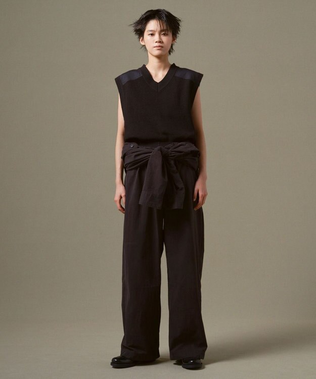 WEGO Vネックニットベスト ブラック