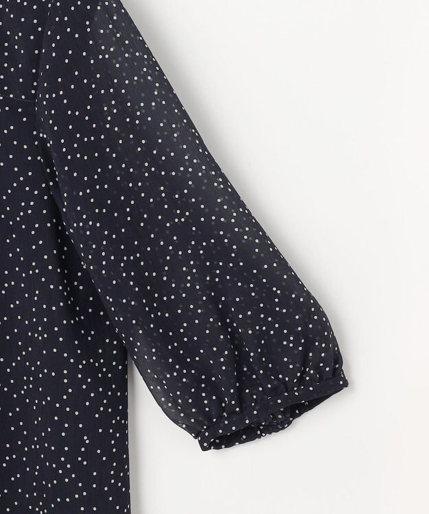 J.PRESS LADIES シアードットプリント カットソー ネイビーベース系