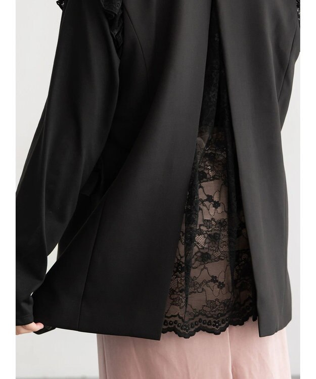 Te chichi レースドッキングテーラードジレ ブラック